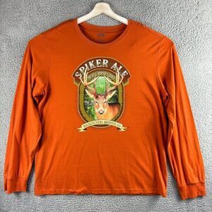 Ivory Outfitters Spike Ale Shirt Men Extra Large Orange Hunting Buck Backcountry